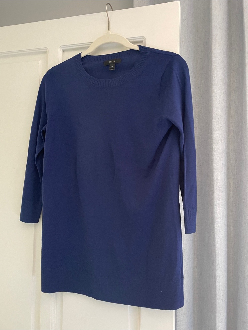 J. Crew Royal Blue Crewneck Tunic Sweater xxs